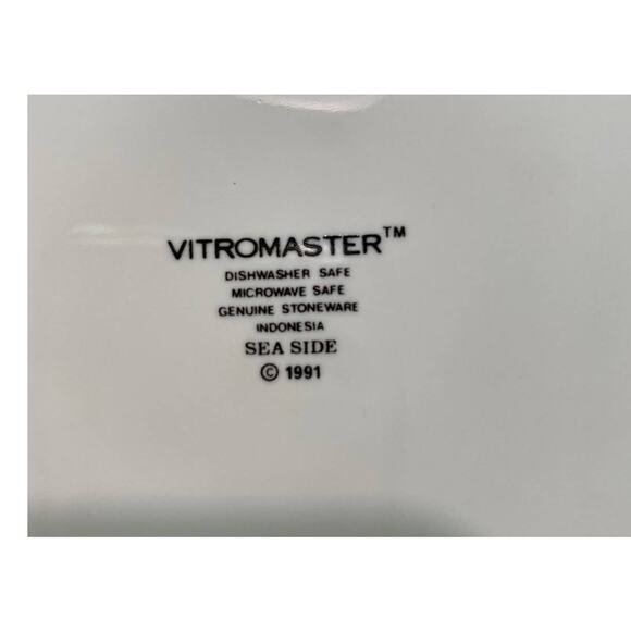 1990's Vitromaster Sea Side salad plates, set of 7 - Picture 3 of 6